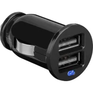 Incarcator auto Goobay, 2x USB-A 2.1 A max, negru