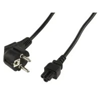Cablu alimentare laptop Schuko tata 90 grade - IEC320-C5 mama negru 1.5m VDE