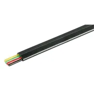 Cablu telefon plat 4 fire rola 100 m, negru Well