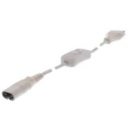 Cablu alimentare corpuri T5 1.5m alb cu intrerupator Well