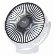 Ventilator de masa portabil Well Brisk, 18cm, acumulator