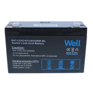 Acumulator plumb acid Well 6V 12AH, terminal T1