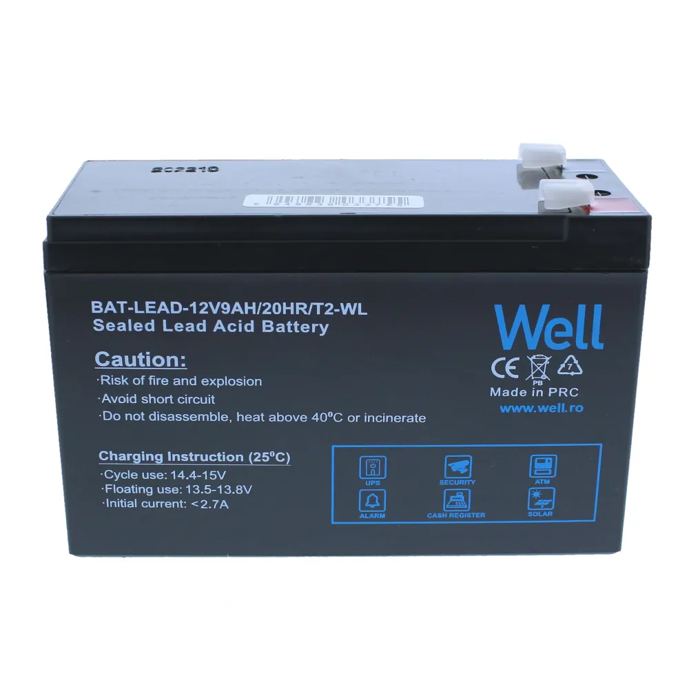 Acumulator plumb acid Well 12V 9AH, terminal T2