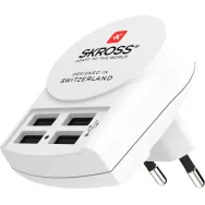 Incarcator retea Skross 1.302422, 4x USB-A 4.8A, alb
