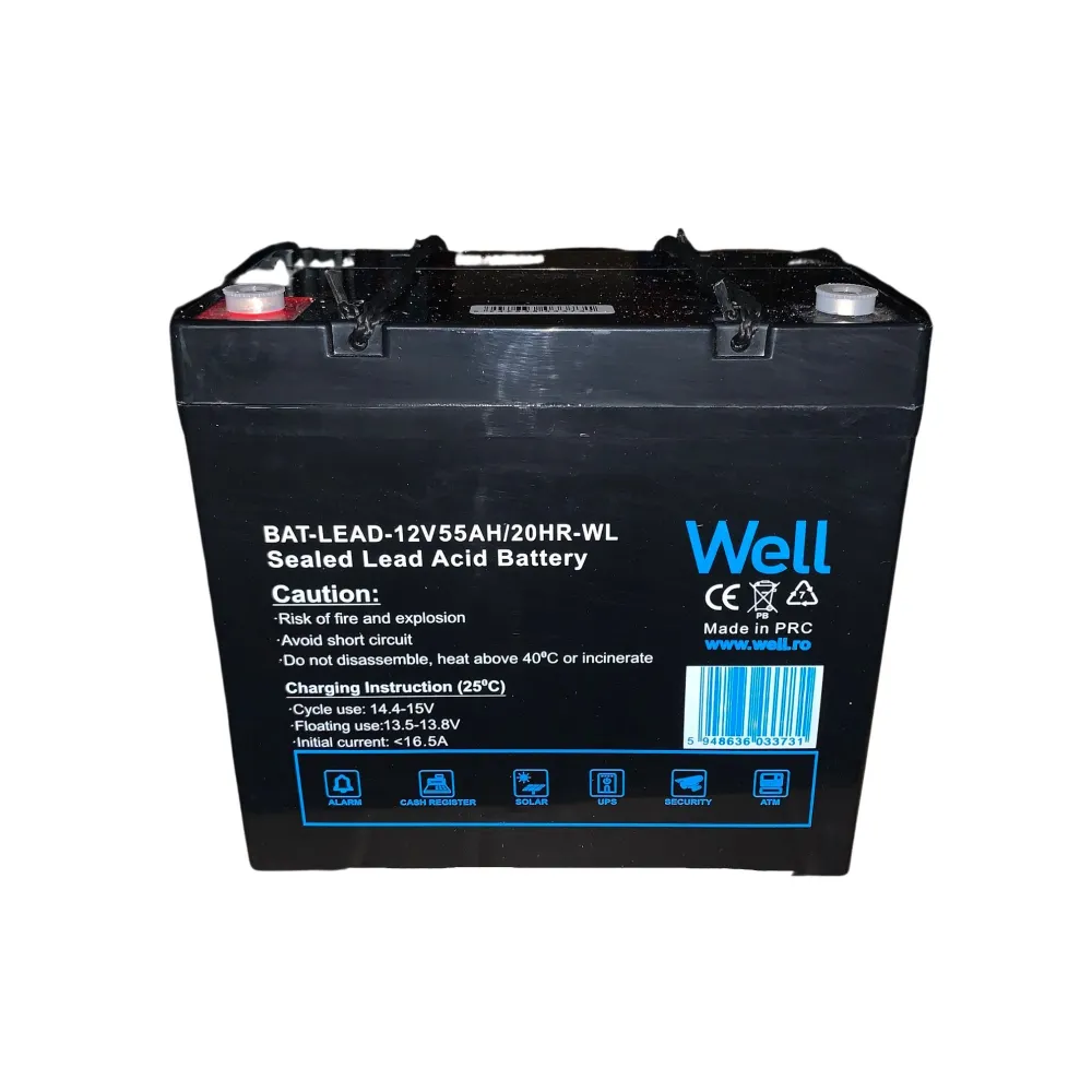 Acumulator plumb acid Well 12V 55AH, terminal M6