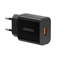 Incarcator retea Choetech Q5003, 1x USB-A QC 3.0, 18W, negru