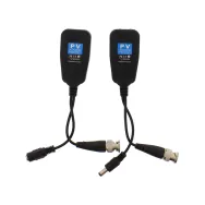 Video balun HD pasiv cu alimentare, mufa RJ45 Well