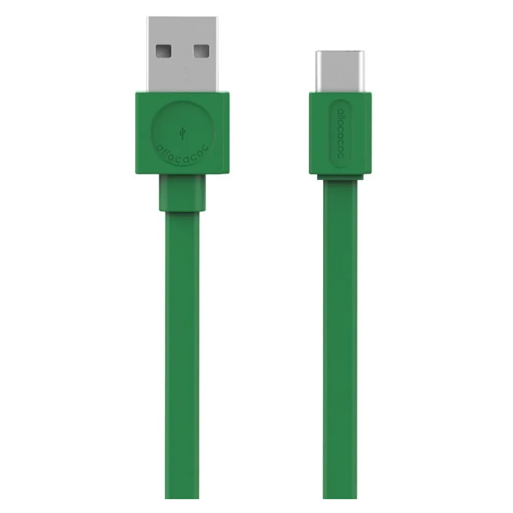 Cablu USB 2.0 A tata - USB-C, 1.5m, verde, Allocacoc