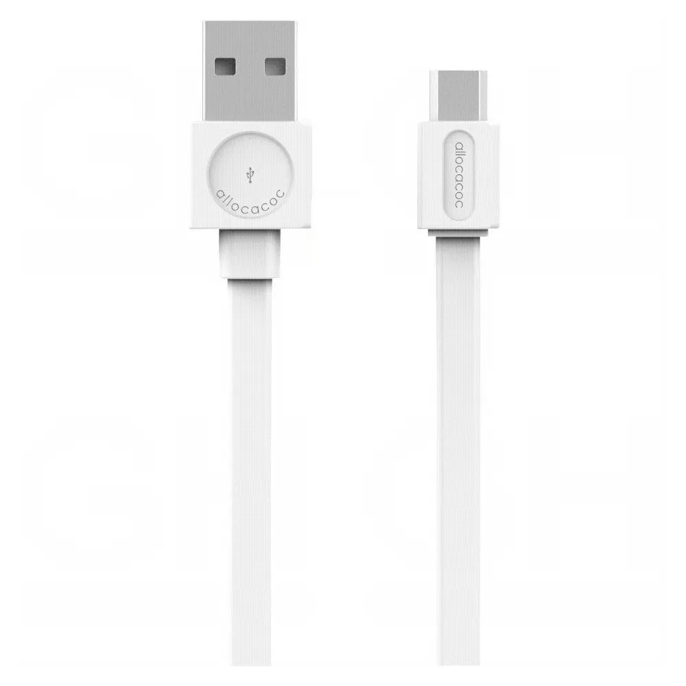 Cablu USB 2.0 A tata - micro USB, 1.5m, alb, Allocacoc