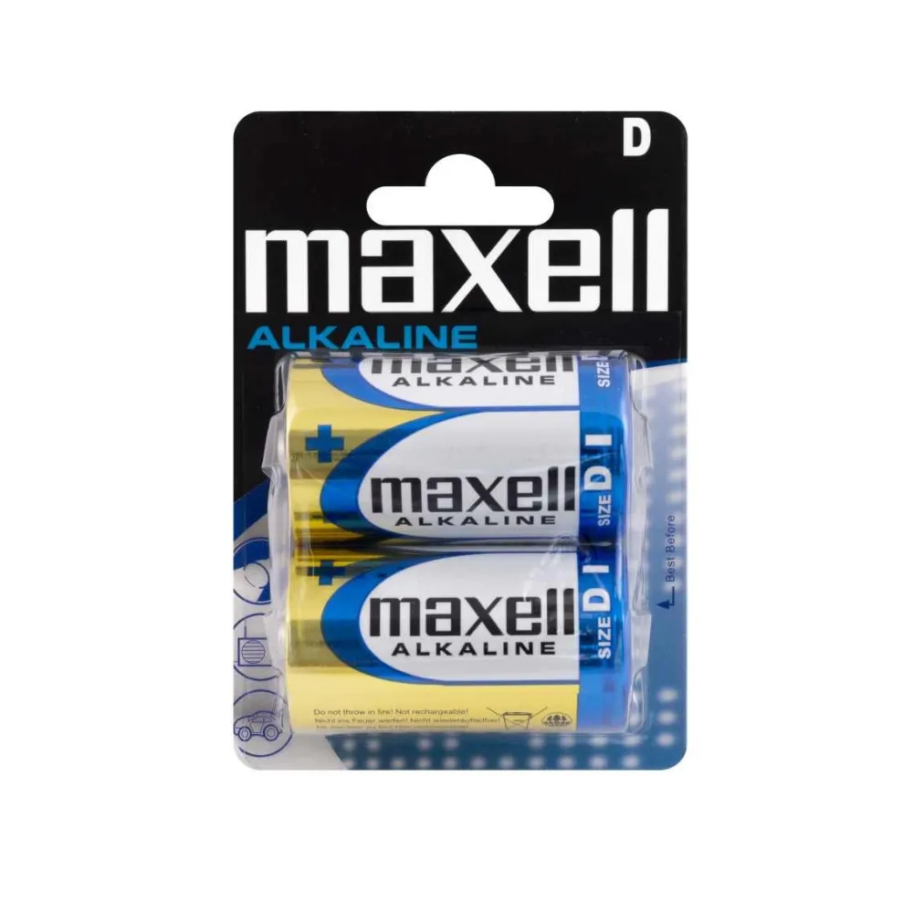 Baterie alcalina LR20 (D) Maxell, 2 buc/blister