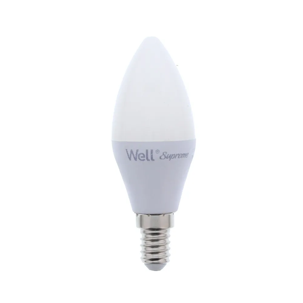 Bec LED tip lumanare E14 7W 230V lumina calda, Well