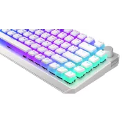 Thock 75% wireless red onyx white pudding rgb blue