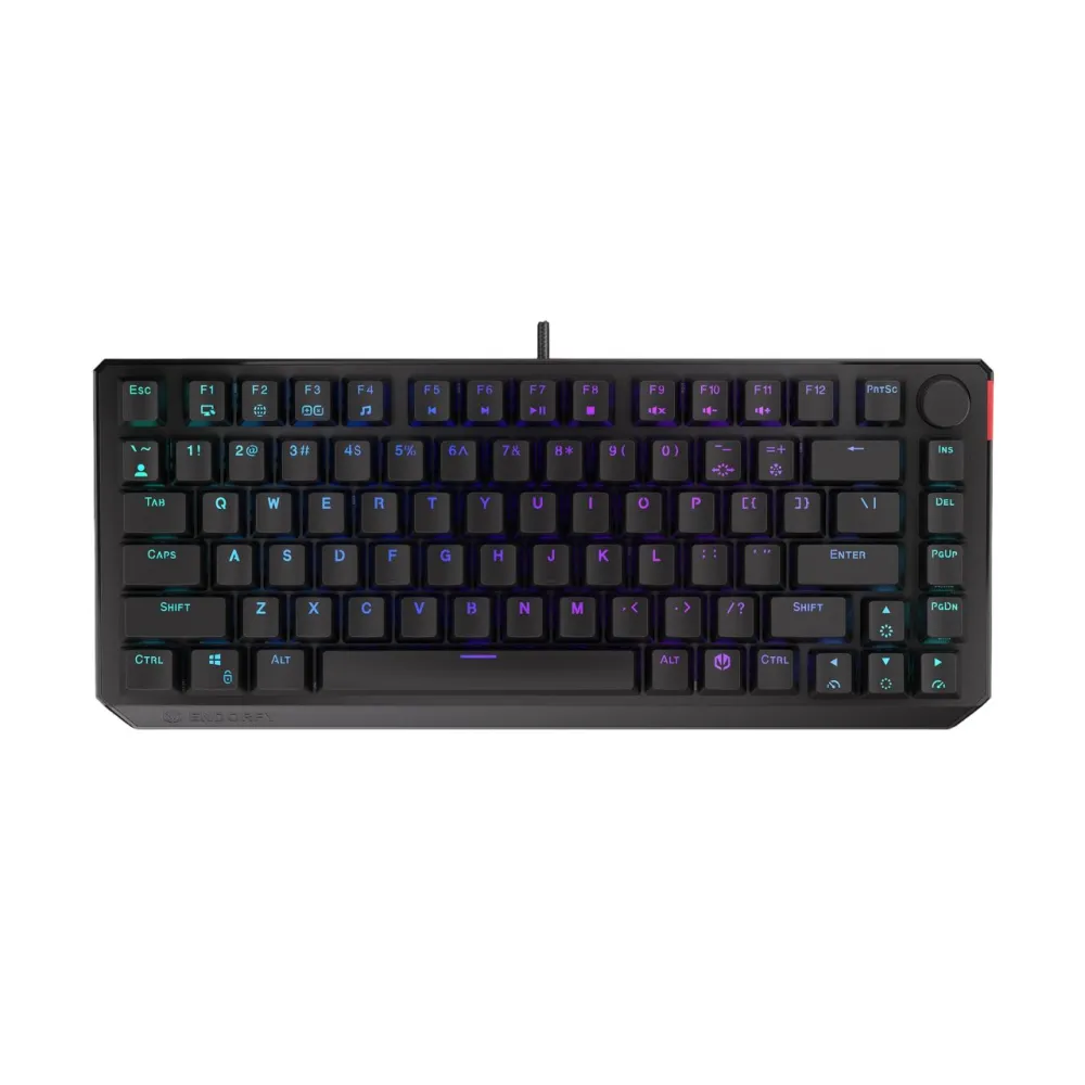 Thock 75% red rgb usb switch kailh red layout us n