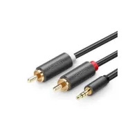 Ugreen 10512 cablu audio 3 m 2 x RCA 3.5mm Negru