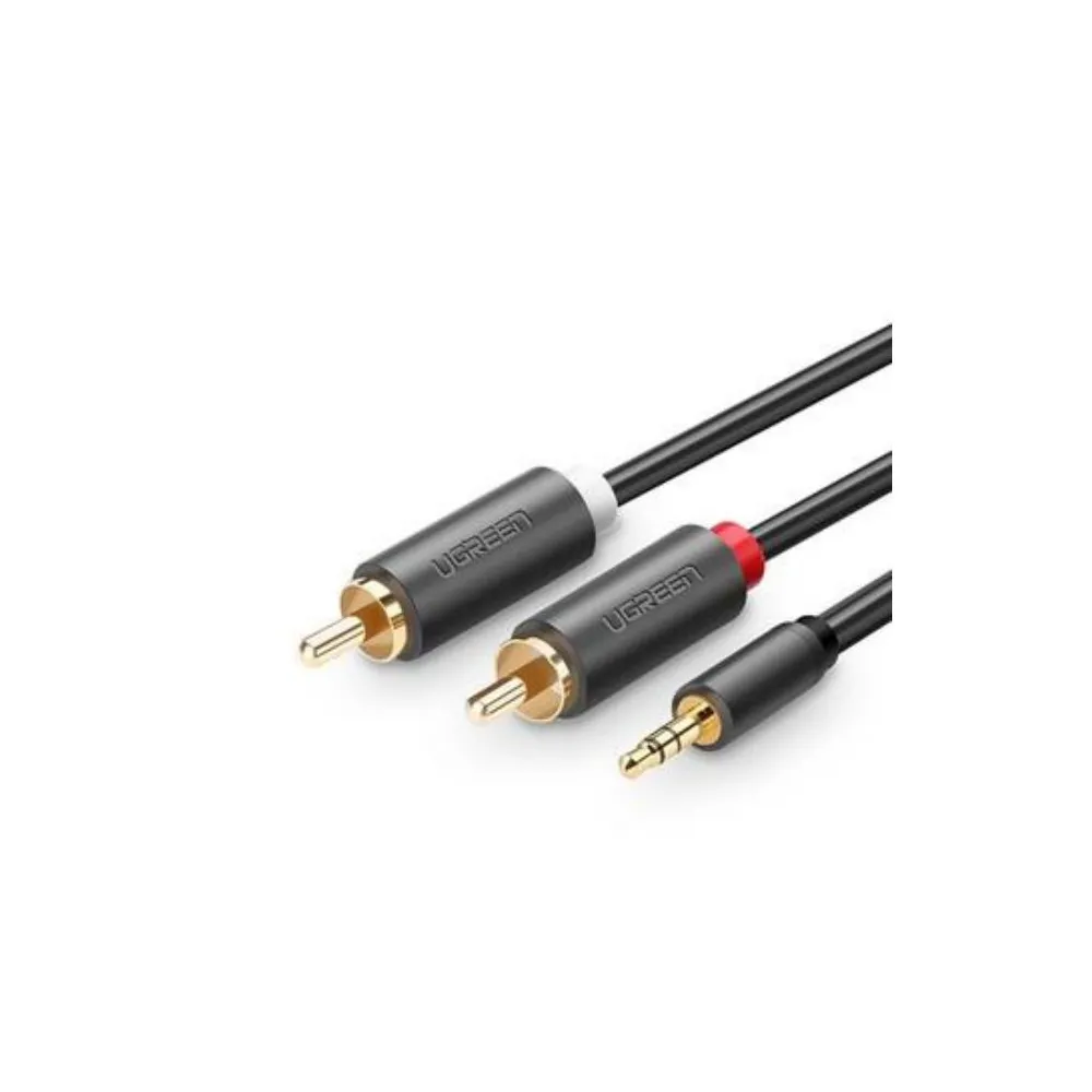 Ugreen 10512 cablu audio 3 m 2 x RCA 3.5mm Negru