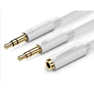 Ugreen 20897 cablu audio 0,2 m 2 x 3.5mm 3.5mm Alb