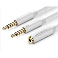 Ugreen 20897 cablu audio 0,2 m 2 x 3.5mm 3.5mm Alb