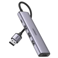 Ugreen 20805 hub-uri de interfață USB 3.2 Gen 1 (3.1 Gen 1) Type-A 480 Mbit s Gri