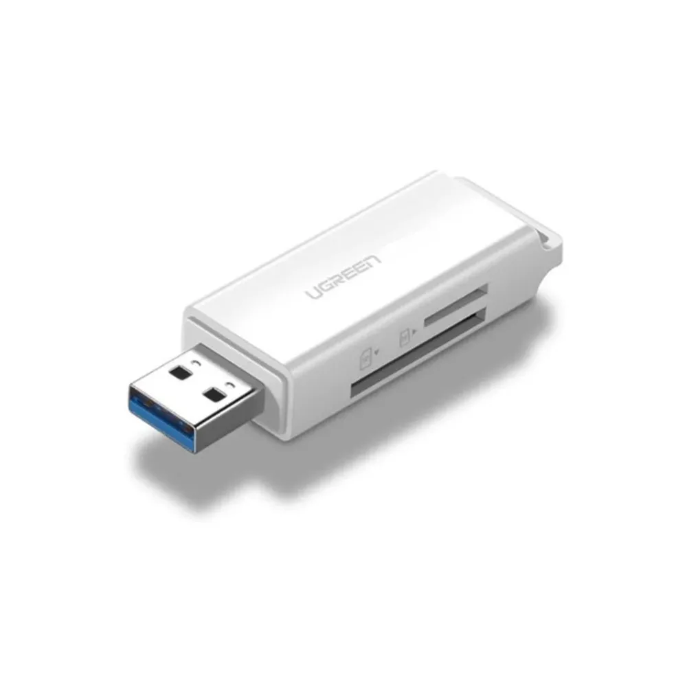 Ugreen 40753 cititoare de carduri USB Alb