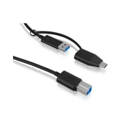 ICY BOX IB-CB032 cabluri USB 1 m USB 3.2 Gen 1 (3.1 Gen 1) USB B USB A Negru