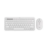 Logitech Pebble 2 Combo tastaturi Mouse inclus RF Wireless + Bluetooth QWERTY US Internațional Alb