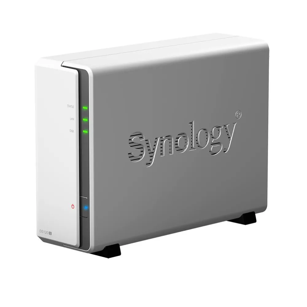 Nas synology tower hdd x 1 capacitate maxima 16 tb memorie ram 512 mb rj-45 (gigabit) porturi usb 2.0 x 2 ds120j (include tv 0.8