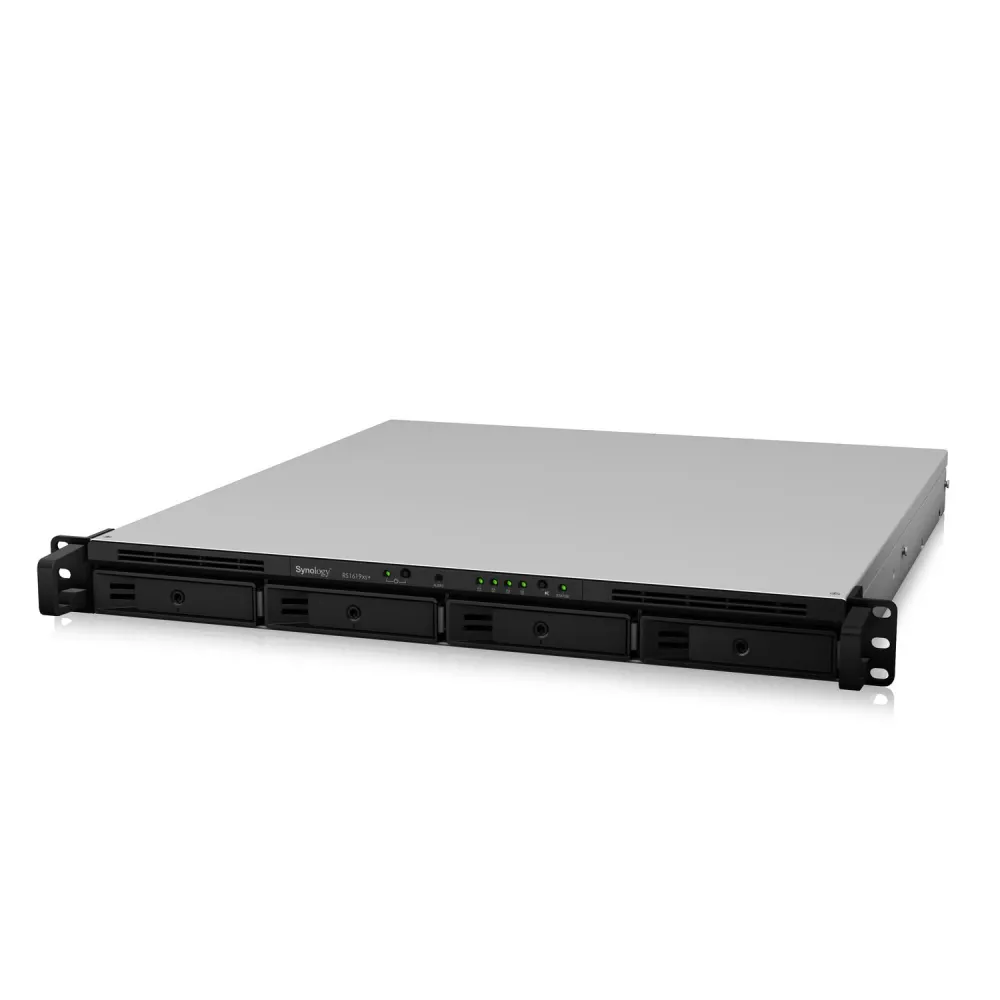 Nas synology rack hdd x 4 | m.2 s-ata x 2 capacitate maxima 64 tb memorie ram 8 gb rj-45 (gigabit) x 4 porturi pci-e3.0x8 | usb 