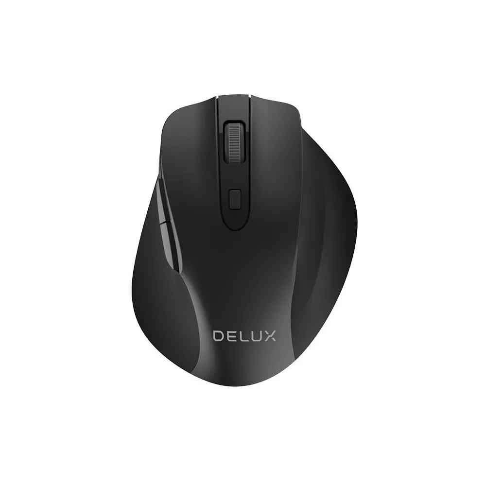 Mouse delux pc sau nb wireless 2.4ghz optic 1600 dpi butoane/scroll 6/1  negru m517gx (include tv 0.18lei) Delux - 1