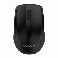 Mouse delux pc sau nb wireless 2.4ghz optic 1600 dpi butoane/scroll 3/1  negru m321gx (include tv 0.18lei) Delux - 1