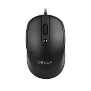 Mouse delux pc sau nb cu fir usb optic 3200 dpi butoane/scroll 4/1  negru m366bu-bk (include tv 0.18lei) Delux - 1