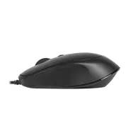 Mouse delux pc sau nb cu fir usb optic 3200 dpi butoane/scroll 4/1  negru m366bu-bk (include tv 0.18lei) Delux - 1