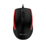 Mouse delux pc sau nb cu fir usb optic 1000 dpi butoane/scroll 3/1  negru-rosu m321bu-br (include tv 0.18lei) Delux - 1