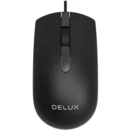 Mouse delux pc sau nb cu fir usb optic 1000 dpi butoane/scroll 3/1  negru m322bu-bk (include tv 0.18lei) Delux - 1