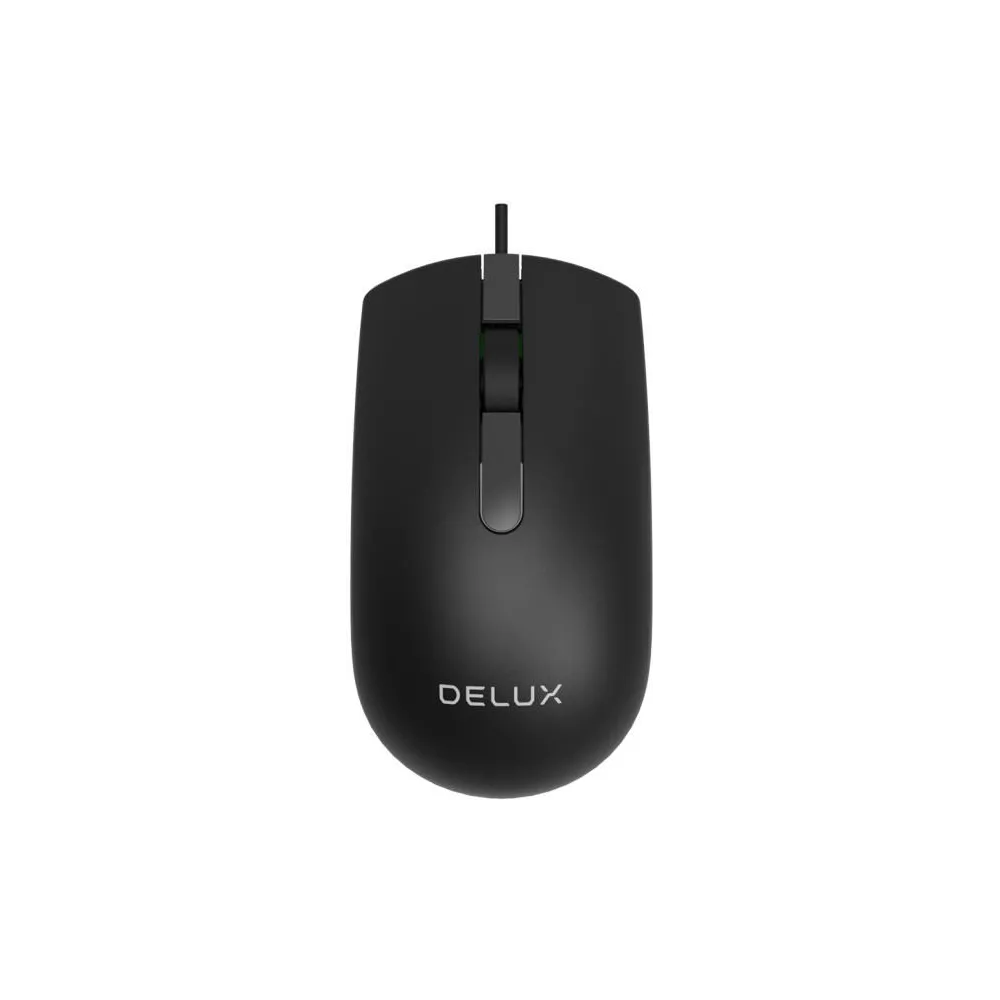 Mouse delux pc sau nb cu fir usb optic 1000 dpi butoane/scroll 3/1  negru m322bu-bk (include tv 0.18lei) Delux - 1