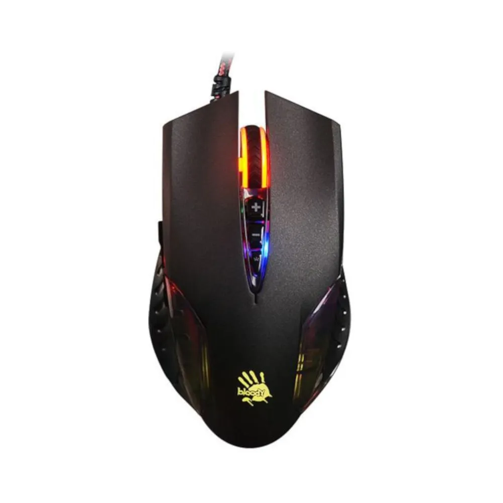 Mouse a4tech gaming cu fir usb optic 3200 dpi butoane/scroll 8/1 iluminare butoane programabile negru q50 (include tv 0.18lei) A