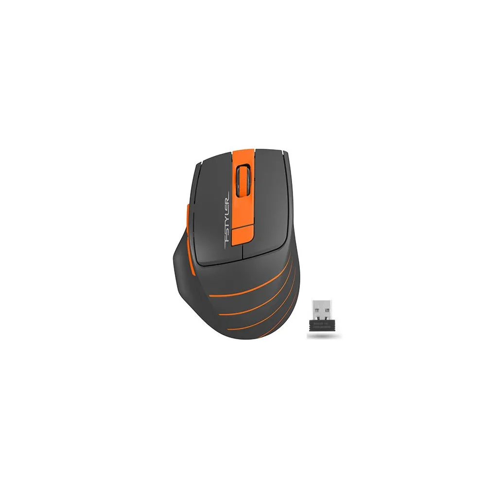 Mouse a4tech fg30 gaming wireless 2.4ghz optic 2000 dpi butoane/scroll 6/1  negru / portocaliu fg30 orange (include tv 0.18lei) 