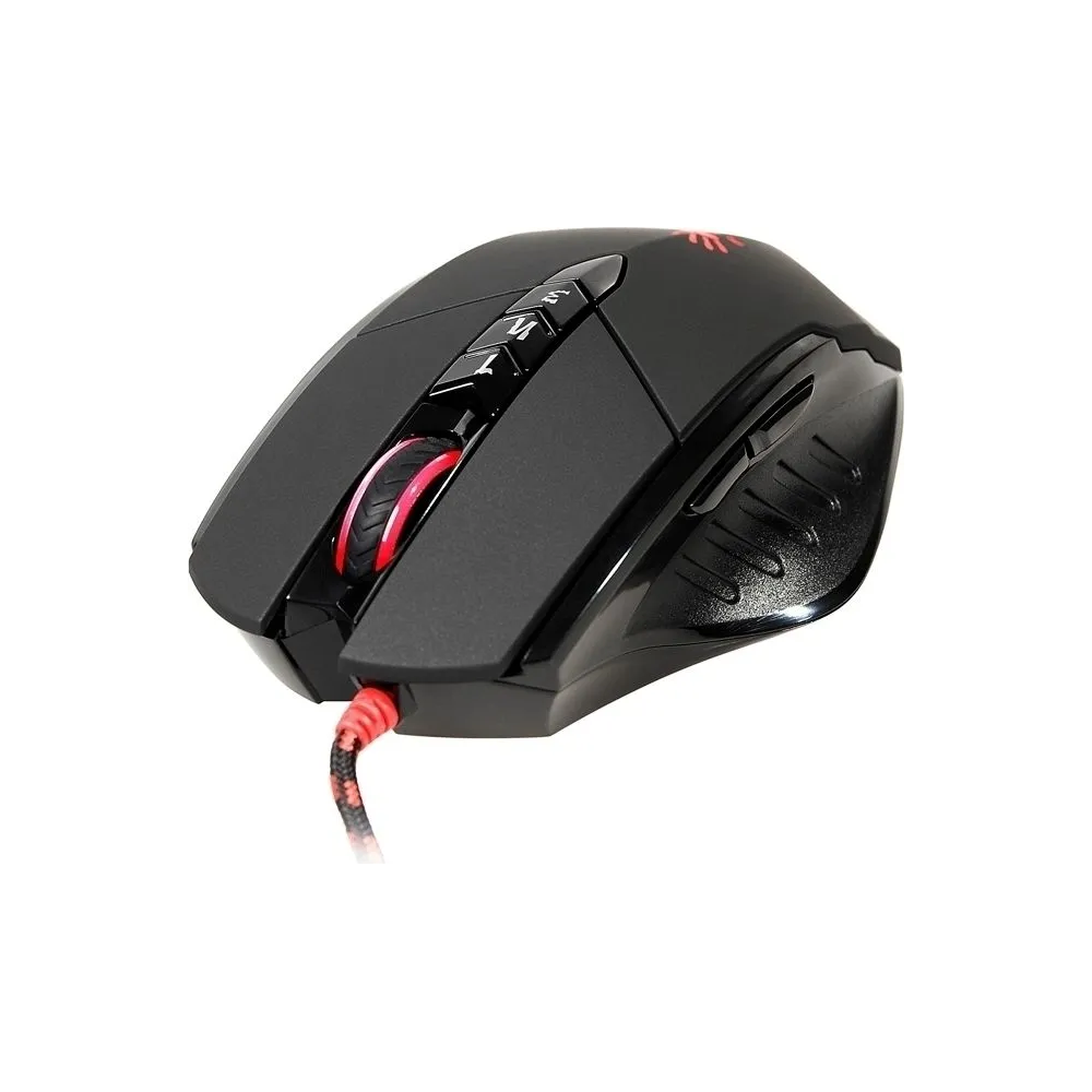 Mouse a4tech bloody v7m gaming cu fir usb optic 3200 dpi butoane/scroll 8/1 iluminare butoane programabile negru v7m (include tv