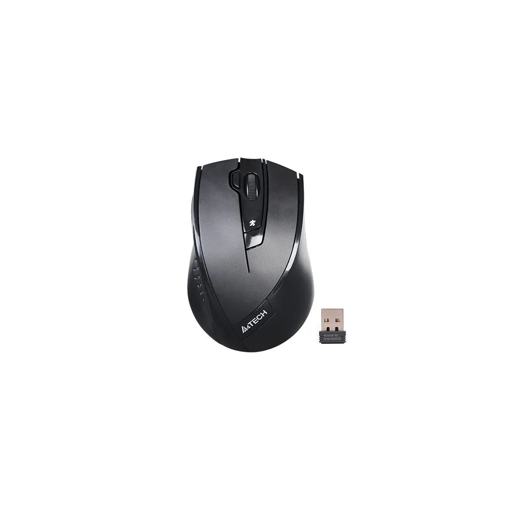 Mouse a4tech pc sau nb wireless 2.4ghz optic 2000 dpi butoane/scroll 5/1 buton selectare viteza negru g9-730fx-bk (include tv 0.