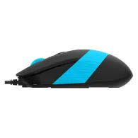 Mouse a4tech pc sau nb cu fir usb optic 1600 dpi butoane/scroll 4/1 buton selectare viteza negru / albastru fm10 blue (include t