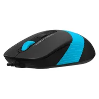 Mouse a4tech pc sau nb cu fir usb optic 1600 dpi butoane/scroll 4/1 buton selectare viteza negru / albastru fm10 blue (include t
