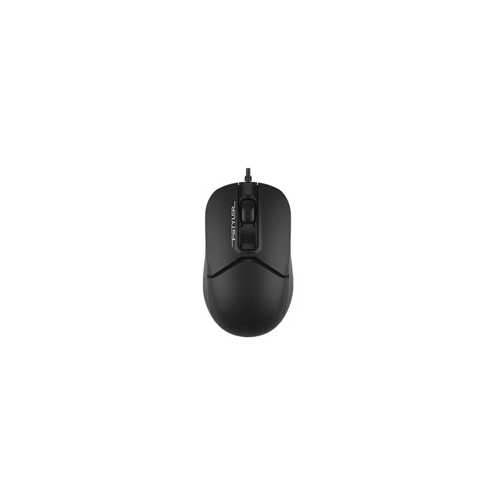 Mouse a4tech pc sau nb cu fir usb optic 1600 dpi butoane/scroll 3/1  alb fm12 black (include tv 0.18lei) A4tech - 1