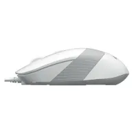 Mouse a4tech pc sau nb cu fir usb optic 1200 dpi butoane/scroll 4/1 buton selectare viteza alb / gri fm10 white (include tv 0.18