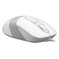 Mouse a4tech pc sau nb cu fir usb optic 1200 dpi butoane/scroll 4/1 buton selectare viteza alb / gri fm10 white (include tv 0.18