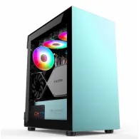 Carcasa pro gaming myrmidon argb mini tower verde tempered glass