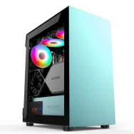 Carcasa pro gaming myrmidon argb mini tower verde tempered glass