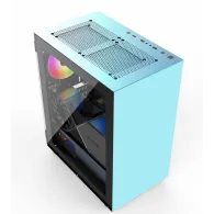 Carcasa pro gaming myrmidon argb mini tower verde tempered glass