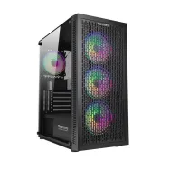 Carcasa pro gaming gladius mini tower argb negru tempered glass