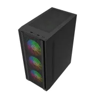 Carcasa pro gaming dune mid tower argb negru tempered glass