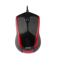 Mouse a4tech n 400 pc sau nb cu fir usb optic 1000 dpi butoane/scroll 3/1  negru / rosu n-400-2 (include tv 0.18lei) A4tech - 1
