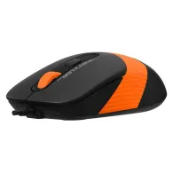 Mouse a4tech fm10 pc sau nb cu fir usb optic 1600 dpi butoane/scroll 4/1  negru / portocaliu fm10 orange (include tv 0.18lei) A4